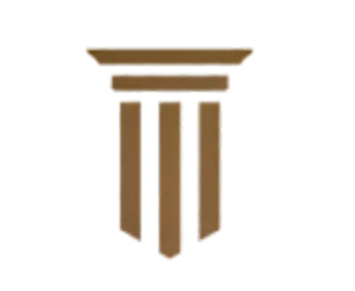 The logo for ColossusMart, featuring a gold classical column icon above the brand name in gold serif lettering, centered on a solid white background.